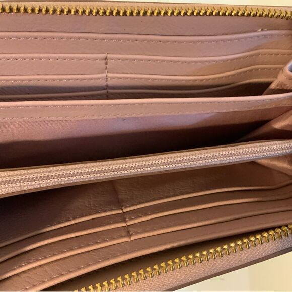 Fossil Logan RFID Zip Around Women's Clutch - Orchid Tint 8”x4” - Picture 5 of 7